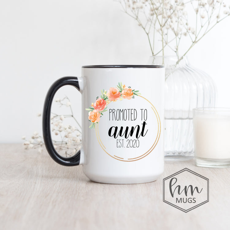 Promoted to Aunt Coffee Mug - Personalized Gift for Aunt