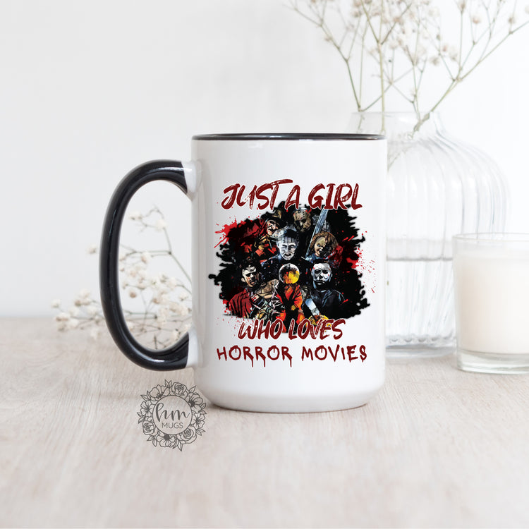 Just A Girl Who Loves Horror Movies Coffee Mug
