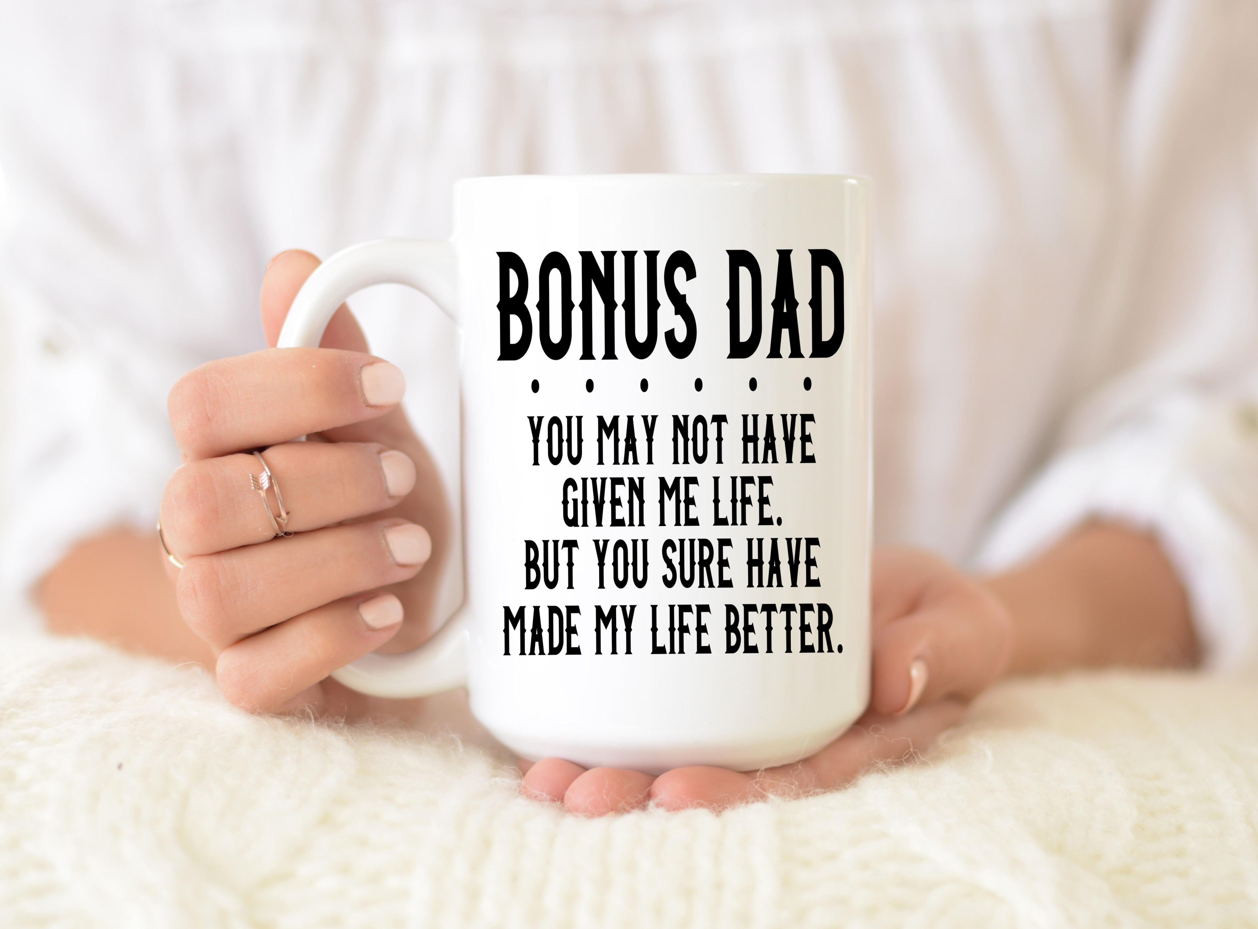 Bonus Dad Coffee Mug Gifts for Step Dad