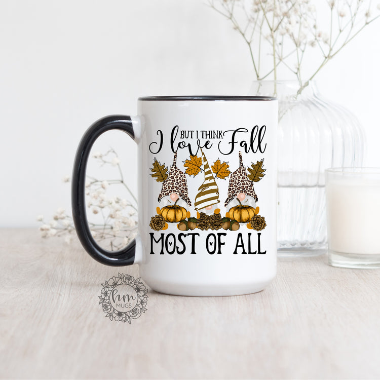 I Love Fall Most Of All Gnome Coffee Mug