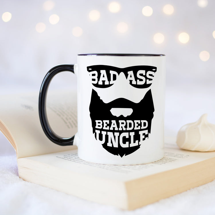 Badass Bearded Uncle Coffee Mug - Gifts for Uncle