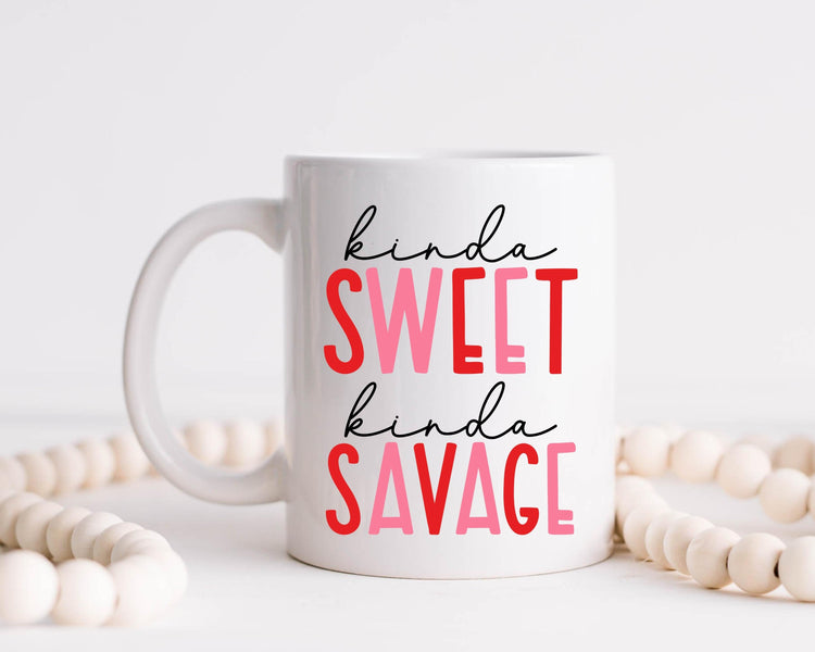 Kinda Sweet Kinda Savage Valentine Coffee Mug