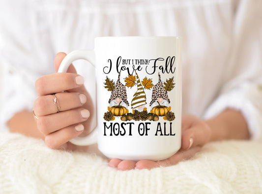 I Love Fall Most Of All Gnome Coffee Mug