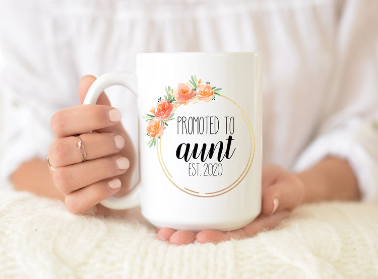 Promoted to Aunt Coffee Mug - Personalized Gift for Aunt