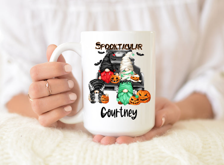 Personalized Gnome Halloween Coffee Mug