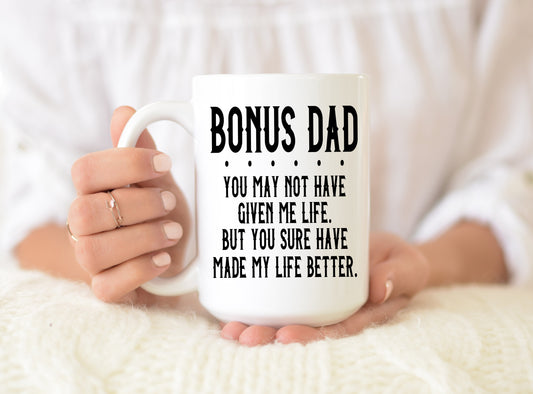 Bonus Dad Coffee Mug - Gifts for Step Dad