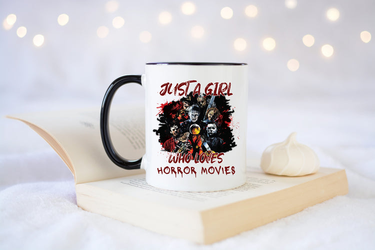 Just A Girl Who Loves Horror Movies Coffee Mug