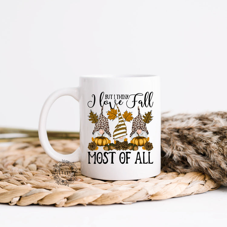 I Love Fall Most Of All Gnome Coffee Mug