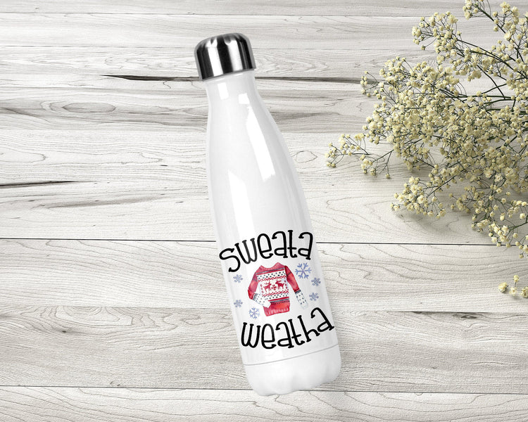 Holiday Stainless Steel Water Bottle - Soda Style Water Bottle - Winter - Christmas Gift