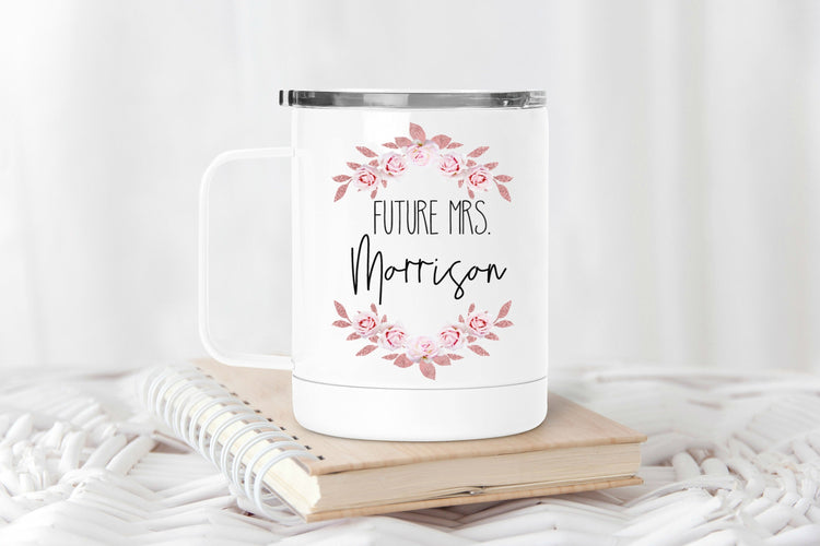 Future Mrs Stainless Steel Travel Mug, Engagement Gift For Her