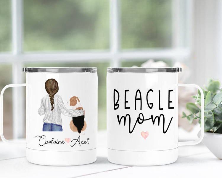 Beagle Mom - Gifts For Beagle Mom - Gift For Christmas - Cute Travel Mug - Dog Mom