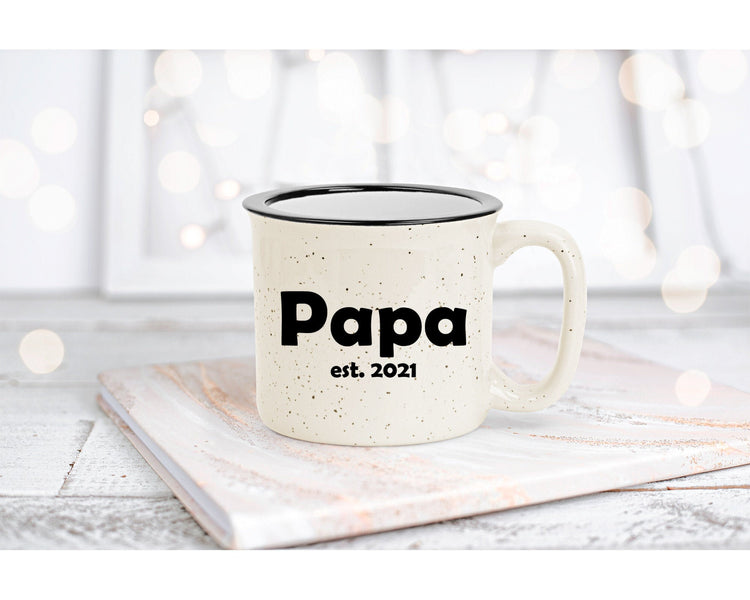 Papa Established Coffee Mug - Father's Day Gift - Cup for Grandpa - New Grandpa Gift - Grandpa Mug