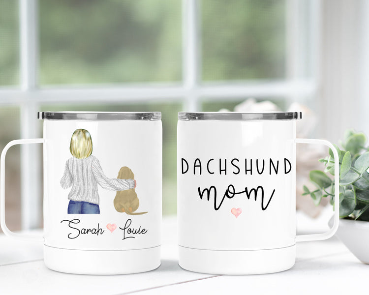 Dachshund Mom Stainless Steel Tumbler - Gifts For Dachshund Mom - Gift For Christmas - Cute Coffee Mug - Dog Mom