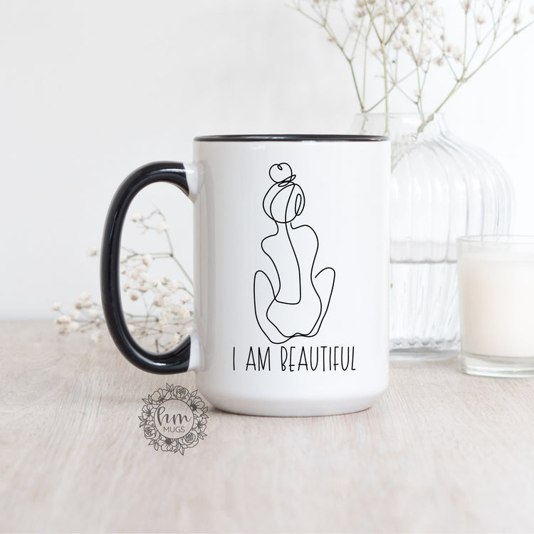 Inspirational I am Beautiful Coffee Mug